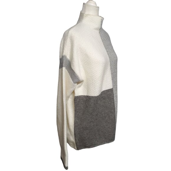 Cyrus Pullover Sweater Womens Size Large Color Block Long Sleeve Mock Neck - Picture 4 of 11